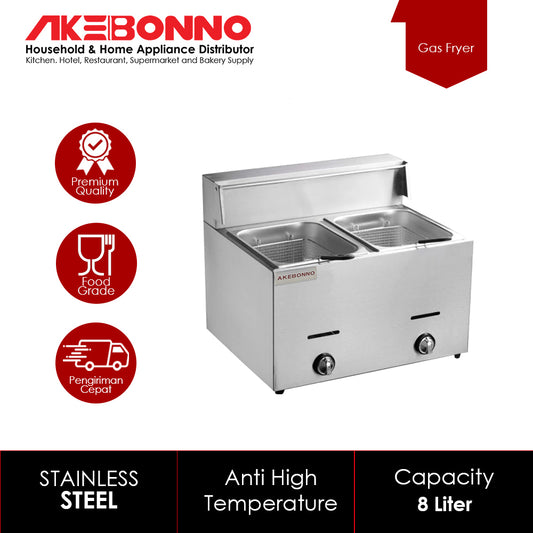 AKEBONNO GAS FRYER DOUBLE SERIES / KOMPOR MESIN PENGGORENGAN GAS