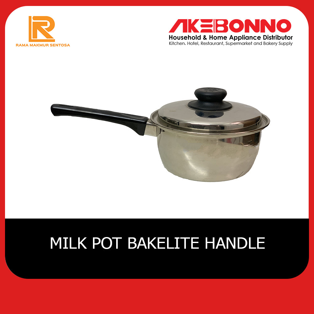 AKEBONNO MILK POT SERIES / PANCI SUSU / BAKELITE HANDLE WITH SS UD