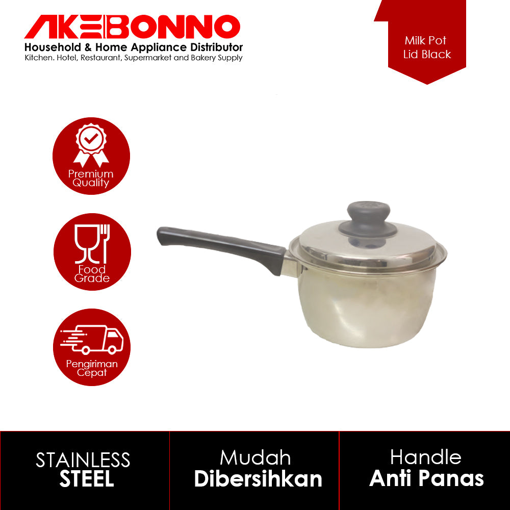 AKEBONNO MILK POT SERIES / PANCI SUSU / BAKELITE HANDLE WITH SS UD