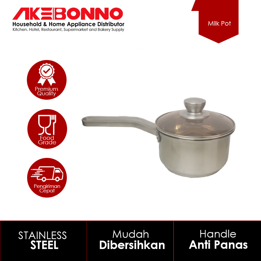 AKEBONNO MILK POT SERIES STAINLESS HANDLE WITH SS UD / PANCI SERBAGUNA