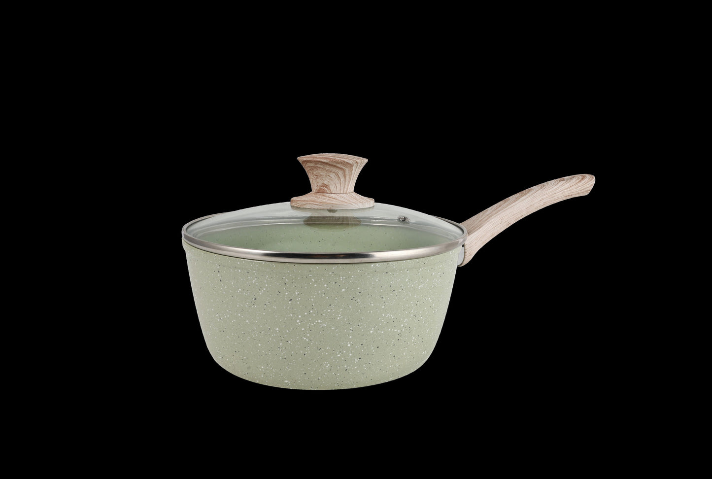 AKEBONNO DIECAST GREBLON SAUCEPAN MINT / PANCI SOP / SAUS / SUSU ANTI LENGKET DENGAN TUTUP 20CM INDUKSI