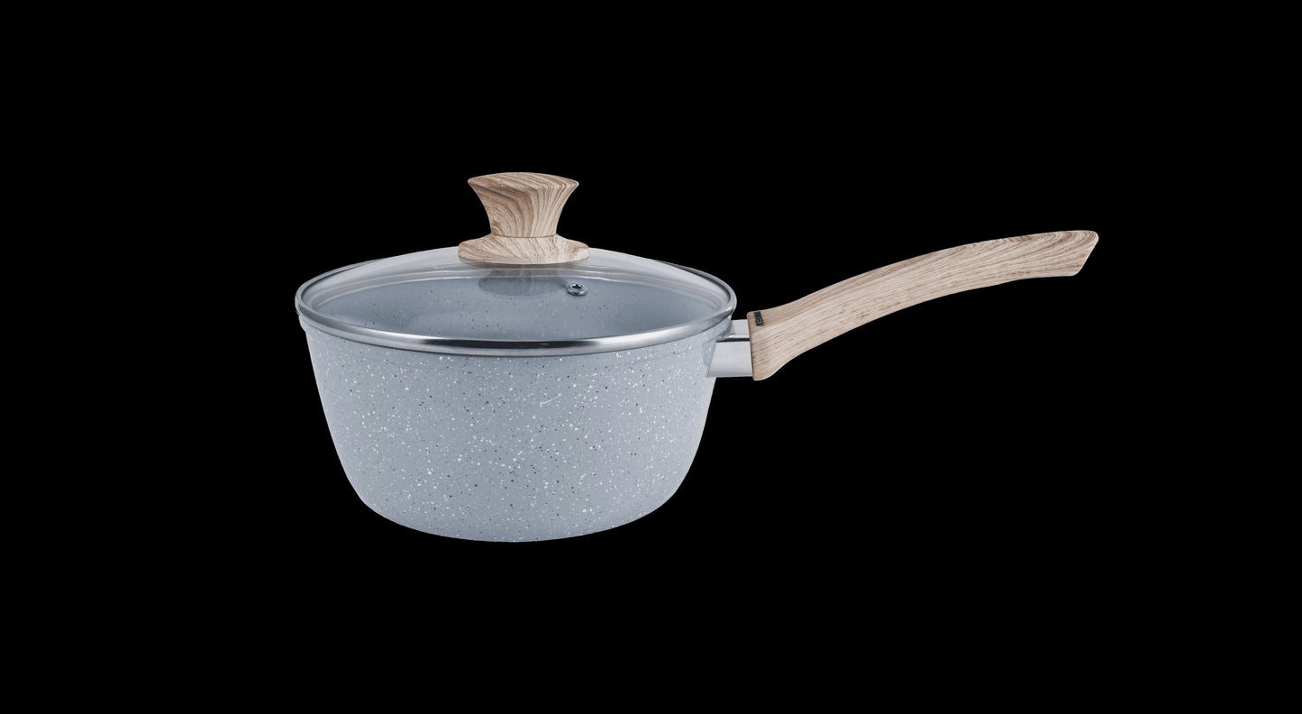 AKEBONNO DIECAST GREBLON SAUCEPAN MINT / PANCI SOP / SAUS / SUSU ANTI LENGKET DENGAN TUTUP 20CM INDUKSI