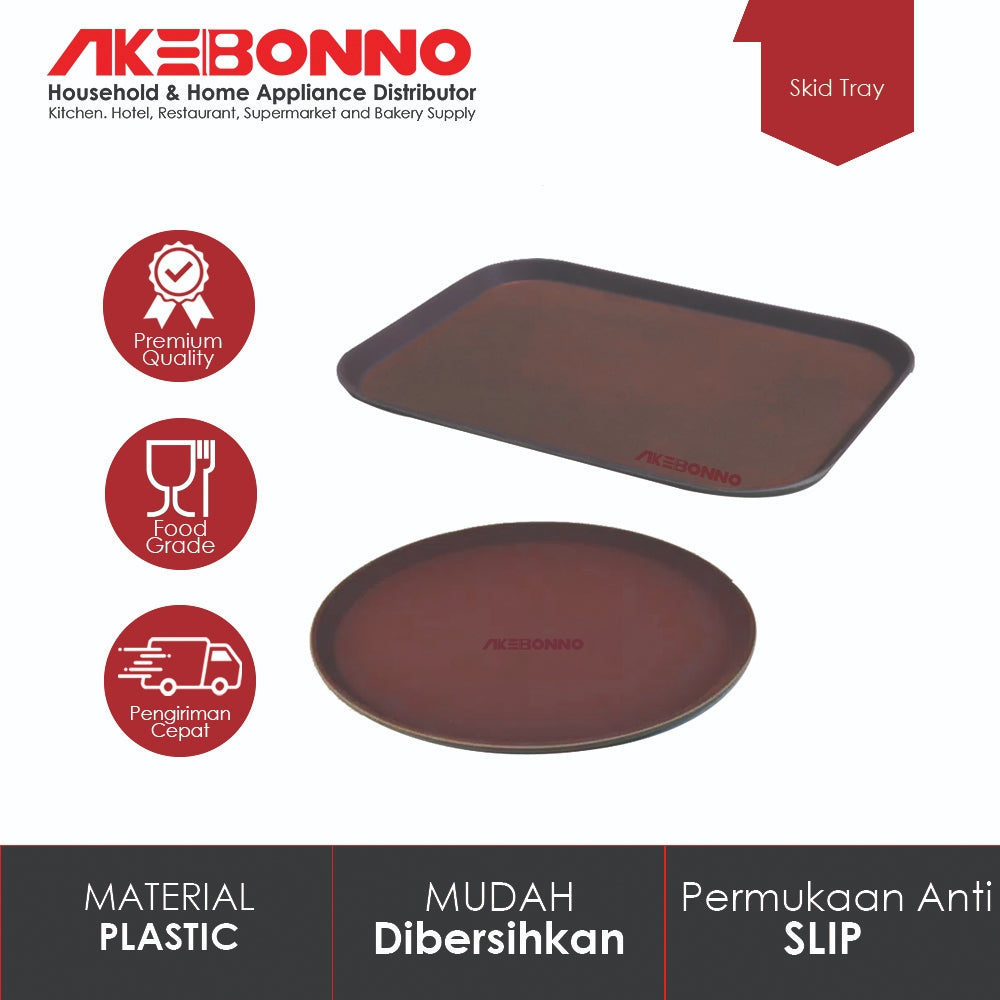 Akebonno Round Super Plastic Anti-Skid Tray / NAMPAN PLASTIK BULAT ANTI SLIP ( AHU04 )