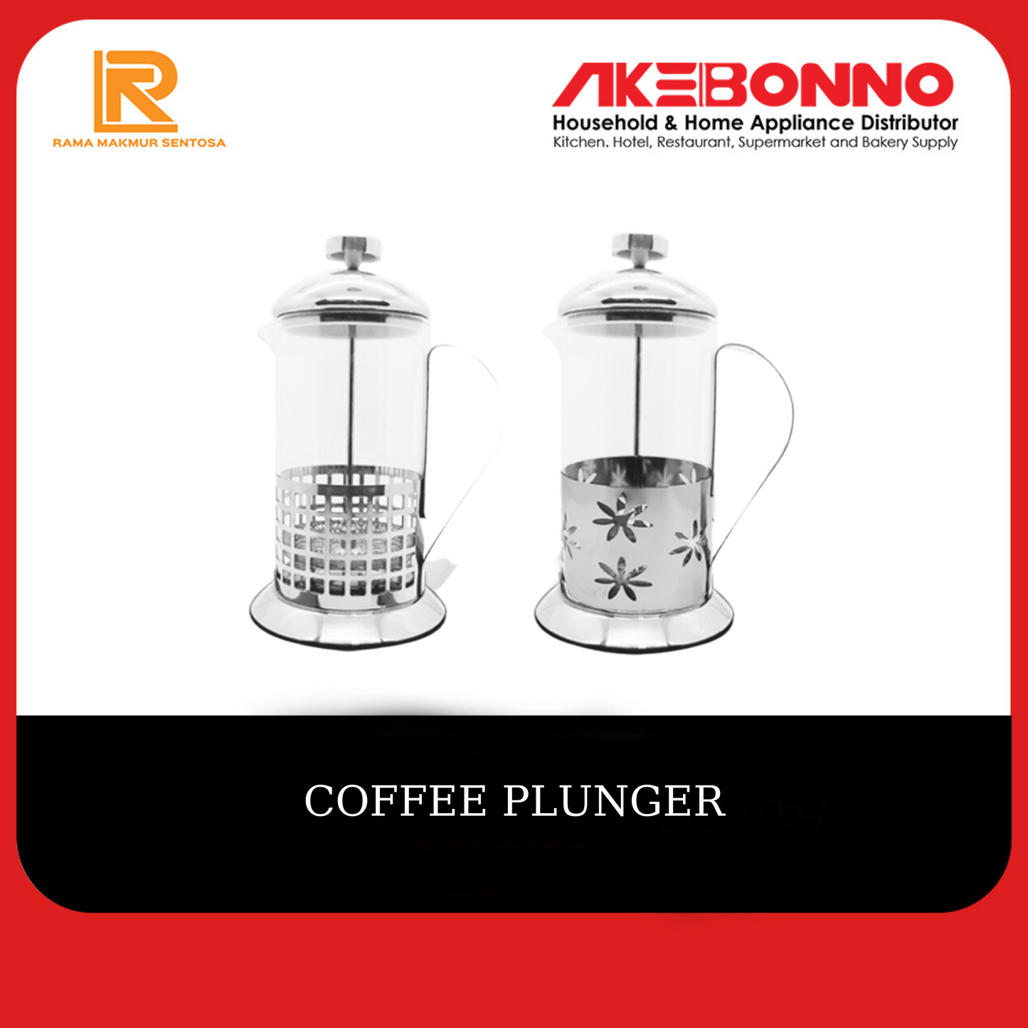 AKEBONNO COFFEE PLUNGER (Alat Seduh Kopi) SERIES UKURAN 350 - 650 ML