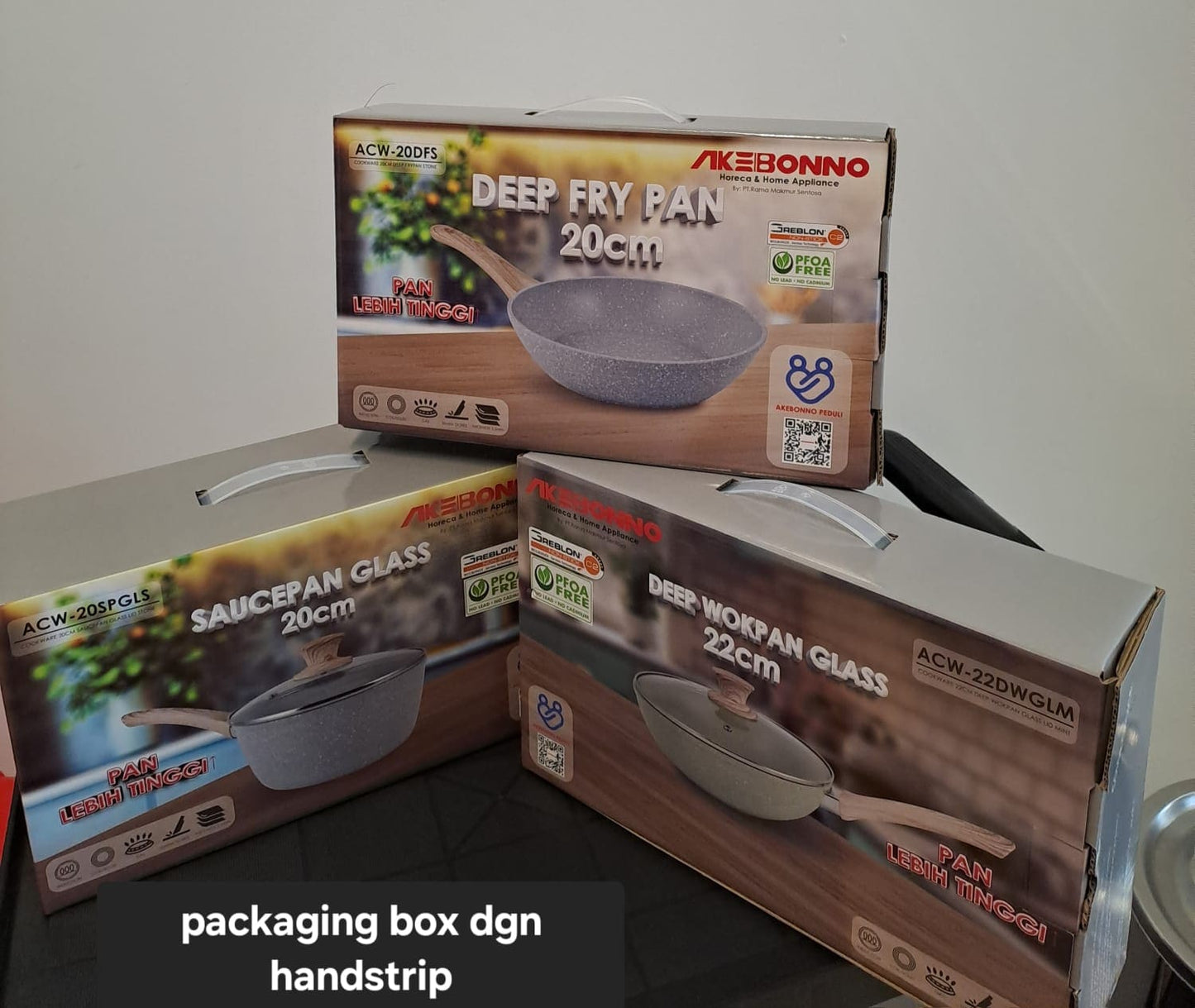 AKEBONNO DIECAST GREBLON DEEP FRYPAN / WAJAN PENGGORENGAN ANTI LENGKET DENGAN TUTUP INDUKSI