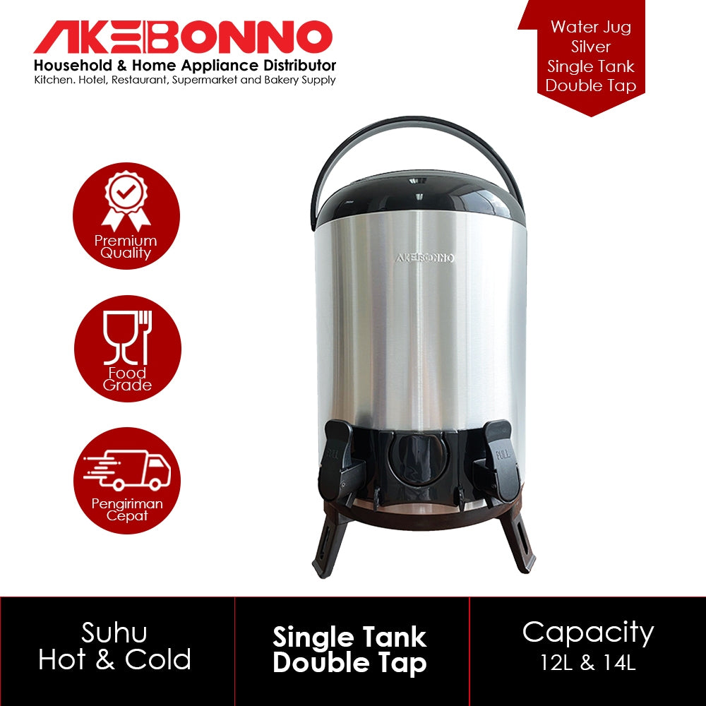 Akebonno Water Jug / Thermos Single Tank with Double Tap / 2 Kran 1 Tabung