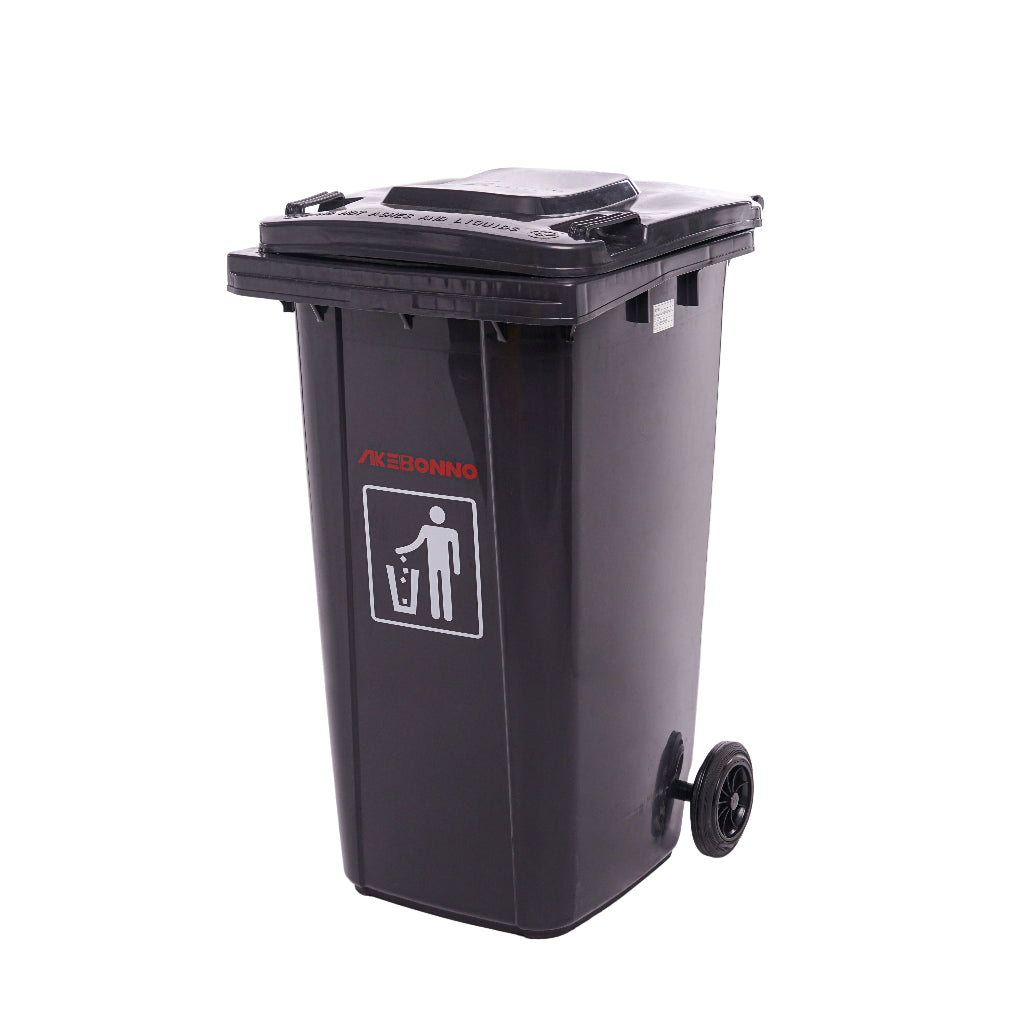 AKEBONNO PLASTIC DUSTBIN / TEMPAT SAMPAH PLASTIK TEBAL DENGAN RODA ( ADBR120 )