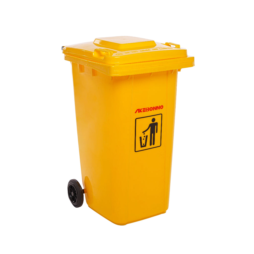 AKEBONNO PLASTIC DUSTBIN / TEMPAT SAMPAH PLASTIK TEBAL DENGAN RODA ( ADBR120 )