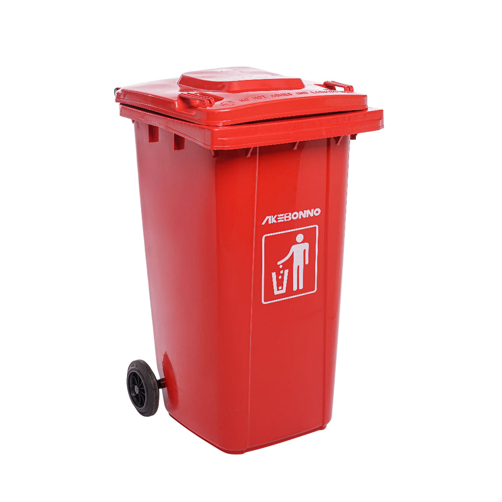 AKEBONNO PLASTIC DUSTBIN / TEMPAT SAMPAH PLASTIK TEBAL DENGAN RODA ( ADBR120 )